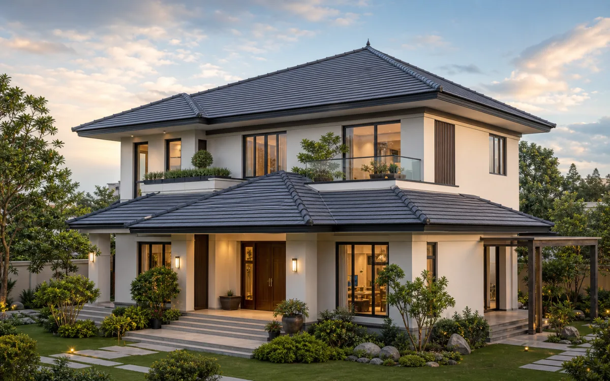 Biệt thự mái Nhật xám ghi tại Đồng Nai