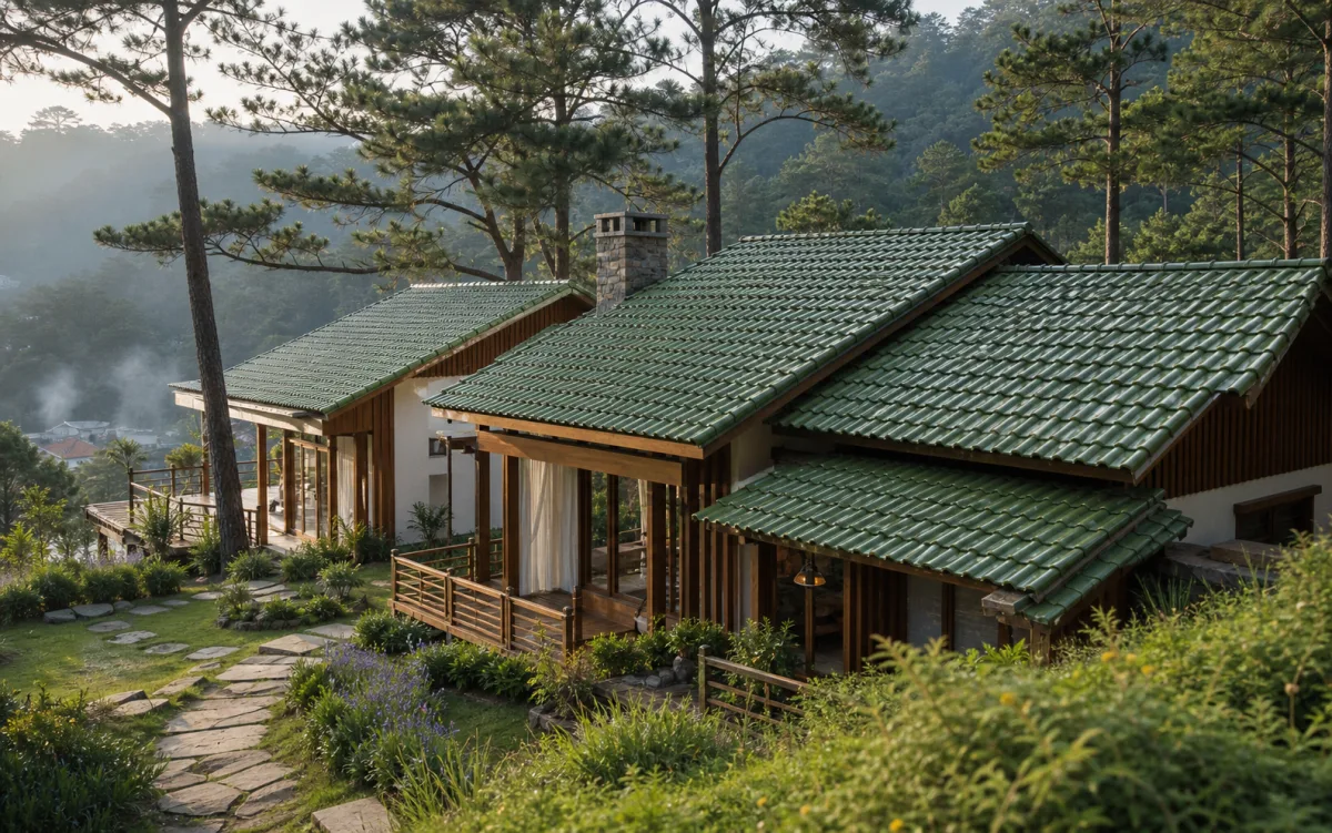 Homestay mái xanh rêu tại Đà Lạt