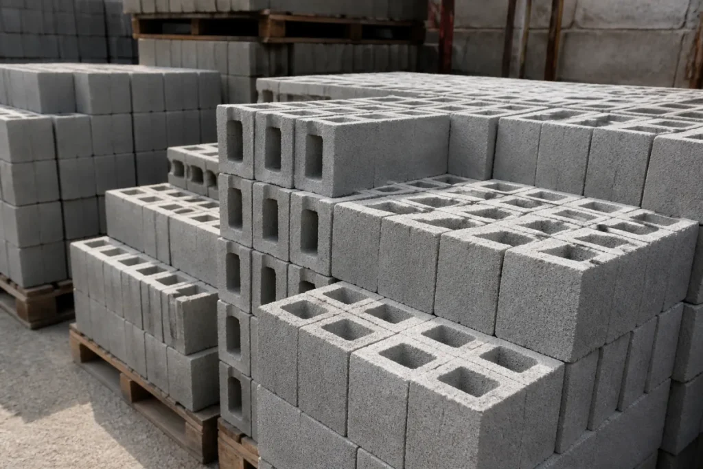 Gạch block bê tông rỗng dùng xây tường