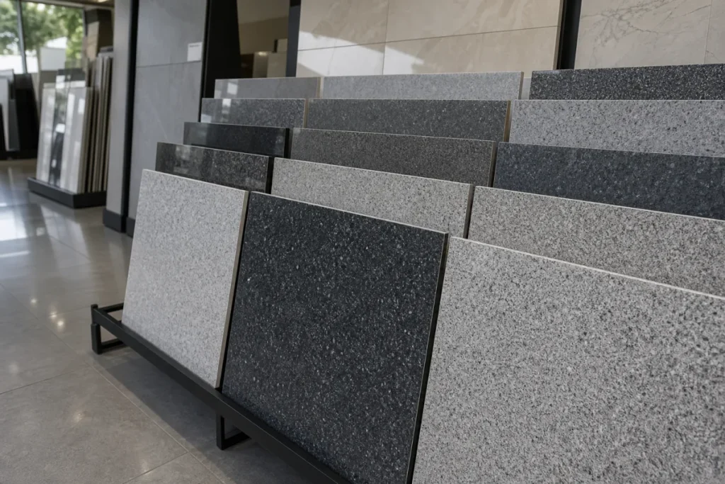Gạch granite lát nền vân đá xám
